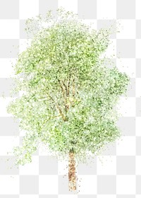 Glitter tree design element