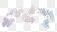 Pastel holographic glitter vine design element