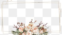 Vintage floral frame illustration transparent png