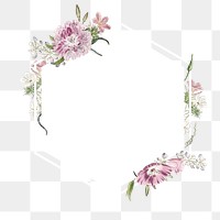 Floral frame png blooming flowers illustration drawing