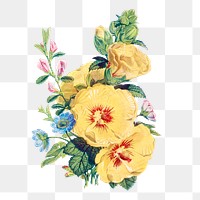 Vintage flower bouquet transparent png