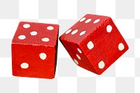 Png vintage red dice, remixed from artworks by John Margolies
