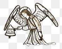 PNG vintage angel sticker, remixed from artworks by Sir Edward Coley Burne&ndash;Jones