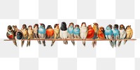 Png A Perch of Birds  sticker, Hector Giacomelli's famous artwork on transparent background, remastered by rawpixel