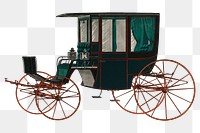 Antique carriage png sticker, traditional transportation