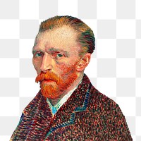 Van Gogh png sticker, vintage painting on transparent background, remastered by rawpixel