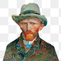 Van Gogh png sticker, vintage painting on transparent background, remastered by rawpixel