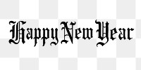 Happy New Year typography png