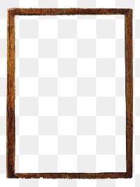 Vintage wooden frame transparent png