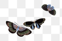 Vintage butterfly png sticker, watercolor design, transparent background