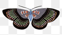 Japanese woodblock butterfly png sticker, drawing illustration