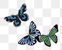  Japanese art butterfly png sticker, drawing illustration