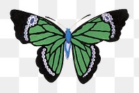  Japanese art butterfly png sticker, drawing illustration