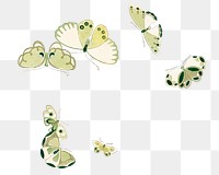  Butterfly png clipart Japanese art, drawing illustration