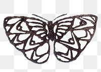 Vintage moth png clipart, hand drawn design, transparent background