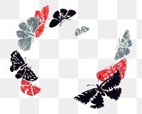 Watercolor butterfly png design element, vintage hand drawn clipart, transparent background