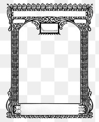 Frame png with vintage black border, remixed from the artworks by Johann Georg van Caspel