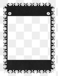 Png frame with black Motif style, remixed from the artworks by Johann Georg van Caspel