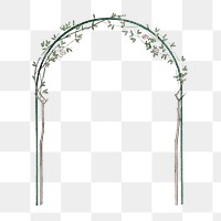 Pergola png decorated with flowers, remixed from the artworks by Bernard Boutet de Monvel