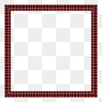 Frame png with vintage red border, remixed from the artworks by Mario Simon