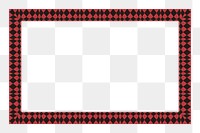 Png frame with red vintage pattern, remixed from the artworks by Mario Simon