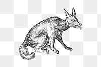 Fox monochrome design element