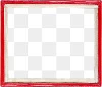 Red picture frame design element