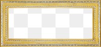 Antique gold ornate png photo frame