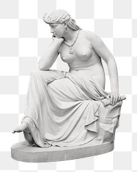 Marble female nude sculpture png