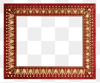 Antique red and gold png ornate photo frame