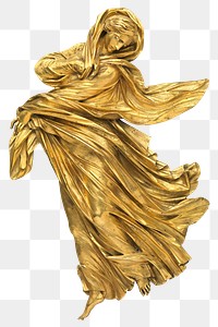 Antique woman png bronze sculpture