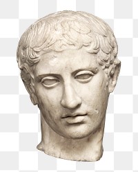Marble youth head sculpture png