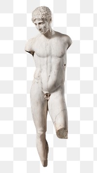 Greek male nude png sculpture