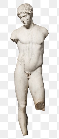 Greek male nude png sculpture