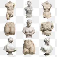 Nude torso sculpture png collection