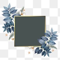 Empty floral frame design element