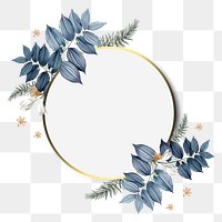 Empty floral frame design element