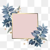 Empty floral frame design element