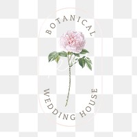 Botanical rose wedding house transparent png