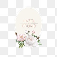 Floral wedding invitation mockup transparent png