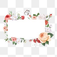 Floral wedding invitation mockup transparent png