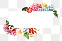 Colorful summer flower decorated frame design element