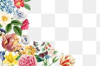 Summer floral border design element