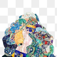 Png Gustav Klimt's Baby sticker, abstract painting on transparent background, remastered by rawpixel