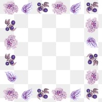 Vintage purple floral border frame design element