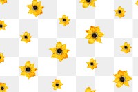 Vintage yellow flower pattern background design resource