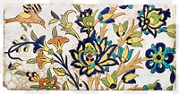 Vintage png hummingbird bird floral pattern tile, remix from public domain artwork
