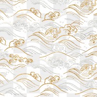 Wave pattern transparent background image, featuring public domain artworks