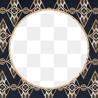 Vintage gold glitter frame png, remix from artworks by Samuel Jessurun de Mesquita