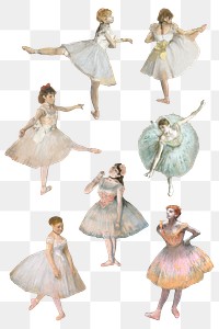 Png ballerina collection, remixed from the artworks of the famous French artist <a href="https://slack-redir.net/link?url=https%3A%2F%2Fwww.rawpixel.com%2Fsearch%2FEdgar%2520Degas" target="_blank">Edgar Degas</a>.